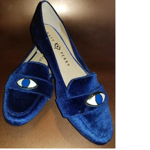 Katy Perry Shoes - Katy Perry Blue Suede Loafer Sz 7